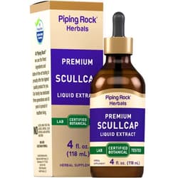 Piping Rock Scullcap Herb Tincture | 4 Fl Oz | Liquid Extract Supplement Drops | Scutellaria Lateriflor | Vegetarian & Alcohol Free | Non-GMO, Gluten Free