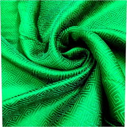 VINSILK Pure Mulberry Silk Fabric, Green Pattern Silk Fabric, Fabric for Clothes, Silk for Sewing, Silk Apparel Fabric, Dress Making, Handmade Silk Fabric, Size of 0.5 Yards, Cut in Continuous Yards.