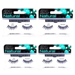 Ardell Natural Lashes False Eyelashes, Strip Lash, Eye Makeup Enhancement, Reusable, Demi 102 - Black (4 pack)