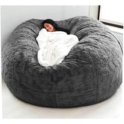 Handläufe Breathable and Comfortable Bean Bag Chair Cover (No Filler), Lazy Sofa Bed Cover Giant Fur Bean Bag Cover Washable Giant Bean Bag Chairs Cover