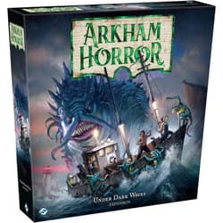 Fantasy Flight Games Arkham Horror Under Dark Waves Board Game Expansion - New Locations, Investigators, and Terror! Cooperative Mystery Game, Ages 14+, 1-6 Players, 2-3 Hour Playtime, Made by Fantasy Flight Games
