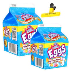 KANDYRIFIK EASTER BUSKET FILLERS (2 PACK DUBBLEEGGS) | Dubble Bubble Egg-Shaped Gum, 4 oz