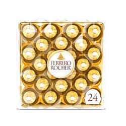 Ferrero Rocher, 24 Count, Premium Milk Chocolate Hazelnut, Chocolates for Gifting, 10.6 oz