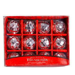 Kurt S. Adler C1547 Ornament Set, Silver, 12 Count