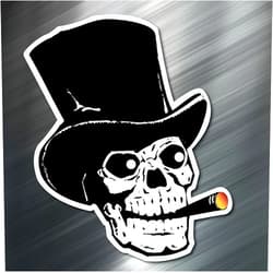 Generic Skull Top Hat car Sticker Auto Race Drift JDM Decal Boost Tuner Euro Funny Sticker Window Peep Decal Car Auto Puppy lab Sticker Vinyl Decal for Car Bumper Laptop Window Locker, 3.5