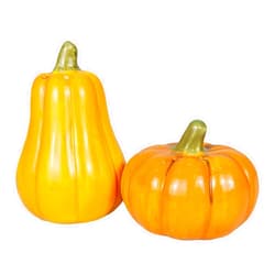 Hanna's Handiworks Hanna’s Handiworks Happy Fall Halloween Pumpkin and Gourd Salt & Pepper Shaker Set – Seasonal Vintage Condiment Dispensers for Tabletop and Display – Hand Casted – Heavy Duty & Quality Ceramic