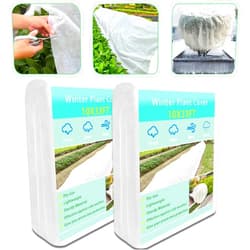 Yavzevlqi 2 Pack 10Ftx33Ft Plant Covers Freeze Protection,Winter Frost Blankets for Outdoor Plants,Garden Plant Floating Row Cover,Plant Frost Protection Covers for Vegetables Fruit Trees