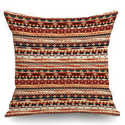 Moslion Boho Style Pillow Cover, Ethnic Pattern Pillow Cover, Tribal Art Print Cotton Linen Throw Pillow Case Cushion Cover Home Office Decorative for Sofa Living Room Square 18 X 18 Inches