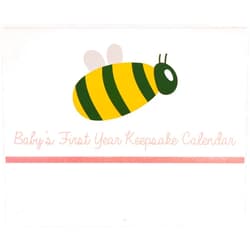 C.R. Gibson Our Little Snuggle Bug Baby Milestone Calendar - Baby’s First Year Milestones, Adorable Keepsake
