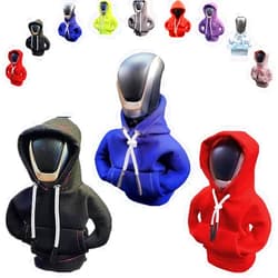 Xinhelan Car Gear Shift Cover, Funny Gear Shift Knob Shirt Sweater, Gear Shift Knob Hoodie for Car Decorations & Protections,Universal Car Interior Accessories Shift Cover Fits CarCar Truck SU(Black+Blue+ Red)