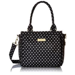 JuJuBe Be Classy Structured Multi-Functional Multi-Functional Diaper Bag/Purse, Legacy Collection - The Duchess - Black with White Polka Dots