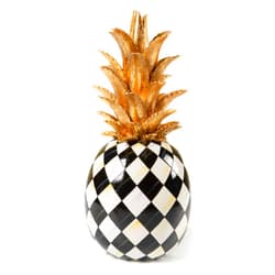MACKENZIE-CHILDS Marquee Pineapple Sculpture, Decorative Pineapple Decor for Home, Tropical Room Decor