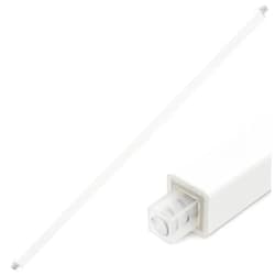 Showingo 24-Inch Spring End Sturdy Plastic Wall Mount Replacement Towel Bar for Bathroom and Kitchen Towel Storage (White) (1 Pack)