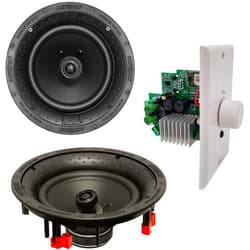 EARTHQUAKE Sound BTA-R800-V2 Kit | BTA-250 Three Input in-Wall 2-Channel Stereo Amplifier + Two R800 8