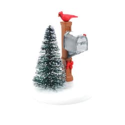 Department 56 Village Accessories Cardinal Christmas Mailbox Figurine, 2.75 Inch, Multicolor