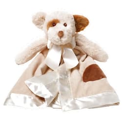 Bearington Collection Bearington Baby Lil’ Spot Snuggler, 15 Inch Puppy Dog Plush Stuffed Animal Security Blanket Lovey for Babies, Gender Neutral