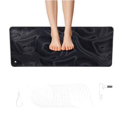 FXYSWGA Geometry Grounding Mat,15ft Grounding Cord,Grounding Pad Kit, Earth Therapy for Foot Mat,Computer Mat, Sleep Mat, Pet Mat (26.7x10 Inch)