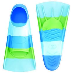 Gintenco Swim Fins, Kids Swim Training Fins for Lap Swimming, Travel Size Flippers with Mesh Bag, Silicone Swimming Fins for Kids Teens Adults Women Men