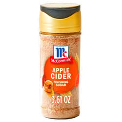 McCormick Finishing Sugar, Apple Cider, Limited Edition, Sweet Blend of Tart Apple and Warm Spices, For French Toast, Cookies, Muffins, Pancakes, Donuts, and More, 3.61 oz