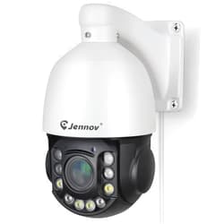 Jennov 6MP PoE IP Camera Outdoor with Pan Tilt 20X Optical Zoom, 360 Speed Dome PTZ Security Camera with 160ft IR Night Vision, Spotlights Color Night Vision, Human Detection, Onvif Compatible