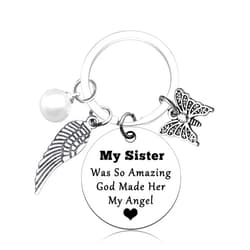 Vadaka Memorial Gifts for Loss of Sister Sympathy Gifts for Sister Friends Sister Memorial Keychain in Memory of Sister Gift Bereavement Gifts Remembrance Keychain Gifts Condolence Gifts for Loss of Sister
