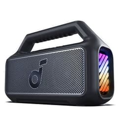 soundcore Boom 2 By Anker, Outdoor Speaker, 80W, Subwoofer, BassUp 2.0, 24H Playtime, IPX7 Waterproof, Floatable, RGB Lights, USB-C, Custom EQ, Bluetooth 5.3, Portable for Camping, Beach, and Backyard