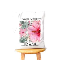 WCGXKO Hibiscus Charm Gift Hawaiian Ohana Gift Hawaii Canvas Shopping Bag