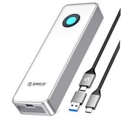 ORICO 1TB Portable SSD for 3700MB/s, RGB External Solid State Drive with 40Gbps 2 in 1 USB C Cable, Built-in Cooling Fan, Compatible with Thunderbolt 4/3, USB 4.0, PSSD - R3700