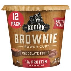 Kodiak Cakes Chocolate Fudge Brownie in a Cup, 2.36 Ounce (Pack of 12) (Packaging May Vary)