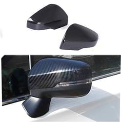 Hyorebi Car Accessories for Subaru Forester 2022 2021 2020 2019 Carbon Fiber Style Side Rearview Mirrors Cover Caps ABS 2PCS