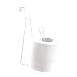 Jorzer Toilet Roll Holder Over The Tank Toilet Tissue Roll Paper Holder Stand Dispenser Reserve for Bathroom Storage and Organization- White, Toilet Paper Holders