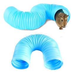 SquEqu 2 Pack Hamster Tunnel Ferrets Fun Tunnels Foldable Exercising Training Tubes Hideout Pipe Toy for Guinea Pigs Chinchillas Gerbils Mouse Rabbit Small Animal Pet Rats