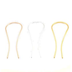 Teensery 3 Pcs Simple U Shaped Metal Hair Pin Hair Stick DIY Hair Fork Hair Accessories for Women and Girls, 3 Colors