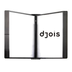 Tarifold DJOIS by Tarifold - Wall Mount Reference System - Durable ABS Plastic & Metal - Letter-Size - 10 Double-Sided Display Pockets - 20 Sheet Capacity - Easy-Load - Made in Denmark - Black