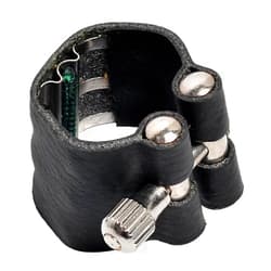 Kmise 1pc Leather Ligature for Soprano Saxophone Mouthpiece Black