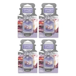 Yankee Candle Car Air Fresheners, Hanging Car Jar Ultimate, Neutralizes Odors Up To 30 Days, Lavender Vanilla, 0.96 OZ (Pack of 4)