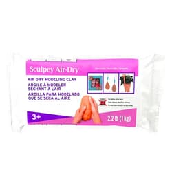 Sculpey Air-Dry Terra Cotta, Non Toxic, Air Dry Clay, 2.2 pound bar great for modeling, sculpting, holiday, handprints, DIY and school projects. Great for all skill levels