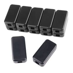 YXQ 40mmx20mmx11mm Power Project Enclose Case Junction Box Waterproof Small Engineering Wire Switch Plastic Black, 12-Pack