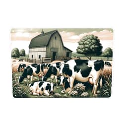 CDSASHCA Pastoral Serenity Cows in Meadow Rustic Farmhouse Metal Tin Sign Wall Art decor Vintage Home Decor for Kitchen,Living Room,Outdoor - Retro Antique Tinplate Farm Scene for Agriculture Lovers 12x16inch