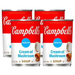 Campbell's Campbell’s Condensed Unsalted Cream of Mushroom Soup, 10.5 Ounce Can (Pack of 4)