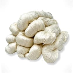 Revolution Fibers Eri Silk 20/2 NM Lace Weight Yarn (1 Skein) | 100% Natural White Undyed, 1000 Yards Per Skein | Perfect for Dyeing, Knitting, Crocheting, Weaving and Embroidery