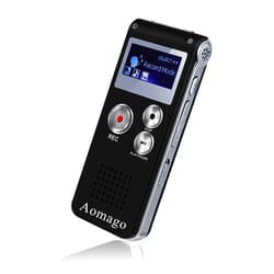 Aomago 64GB Digital Voice Recorder Voice Activated Recorder for Lectures, Meetings, Interviews Aomago Audio Mini Recorder Portable Tape Dictaphone with Playback, USB, MP3