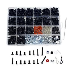 RC Lelut 1000pcs RC Screw Kit RC Car Tool Kit, Hardware Fasteners for Traxxas Arrma Redcat Axial RC4WD HSP HPI SCX10 Losi 1/8 1/10 1/12 1/16 RC Cars Trucks Crawler, RC Screws Accessories