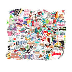 QIYUYA 100pcs Book Stickers Pack for Water Bottle Laptop, book Gifts, Reading Stickers for Bookish Adults kids Book Lovers, Teachers Reading Rewards for Students, bookish Gifts Item Things Decorations Bulk …