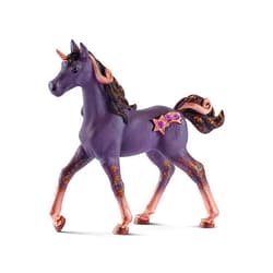 Schleich bayala, Unicorn Toys for Girls and Boys, Shooting Star Unicorn Foal Toy Figurine, Purple, Ages 5+