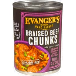 Evanger'S Super Premium For Dogs Braised Beef Chunks With Gravy, 12 Pack