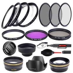 33rd street 52MM Ultimate Nikon Lens Filter Accessory Bundle (UV, CPL, FLD, ND2, ND4, ND8 and 2x2 Telephoto Lens + Macro Lens) for Nikon D3300 D3200 D3100 D3000 D5300 D5200 D5100 D5000 D7100 D7000 DSLR Camera