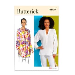 Butterick Misses’ Loose-Fitting Top and Tunic Sewing Pattern Kit, Design Code B6929, Sizes 18-20-22-24-26
