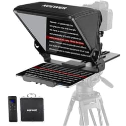 Neewer Teleprompter with Arca Type Camera Mount, Cold Shoes, RT113 Remote Teleprompter App, Online Teaching/Vlogger/Live Streaming Prompter for iPad Tablet, Assembly Free, X12II