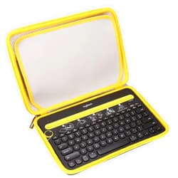 FBLFOBELI EVA Hard Carrying Case for Logitech K480 Wireless Multi-Device Keyboard, Protective Shockproof Travel Storage Bag